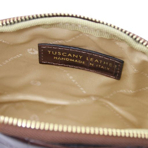 Vera - Croc print leather toiletry case
